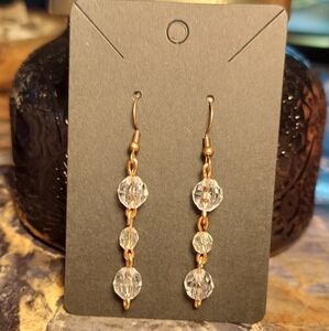 Elegant Gold and Crystal Earrings